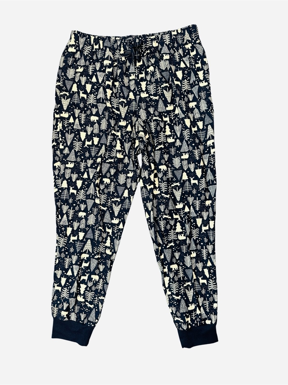 Old Navy Blue Tree Flannel Jogger Pajama Pants NEW 100% cotton Size M